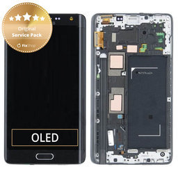 Samsung Galaxy Note Edge N915FY - LCD Display + Touch Screen + Frame (Black) - GH97-16636A Genuine Service Pack