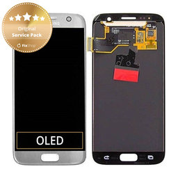 Samsung Galaxy S7 G930F - LCD Display + Touch Screen (Silver) - GH97-18523B, GH97-18761B, GH97-18757B Genuine Service Pack