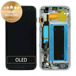 Samsung Galaxy S7 Edge G935F - LCD Display + Touch Screen + Frame (Black) - GH97-18533A, GH97-18594A, GH97-18767A Genuine Service Pack