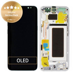 Samsung Galaxy S8 G950F - LCD Display + Touch Screen + Frame (Arctic Silver) - GH97-20457B, GH97-20473B, GH97-20458B, GH97-20629B Genuine Service Pack