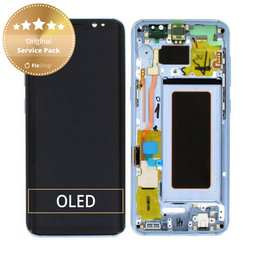 Samsung Galaxy S8 G950F - LCD Display + Touch Screen + Frame (Coral Blue) - GH97-20457D, GH97-20473D, GH97-20458D, GH97-20629D Genuine Service Pack