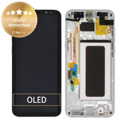 Samsung Galaxy S8 Plus G955F - LCD Display + Touch Screen + Frame (Arctic Silver) - GH97-20470B, GH97-20564B, GH97-20565B Genuine Service Pack