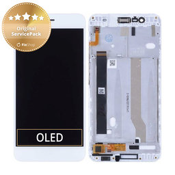 Asus Zenfone 3 Max ZC520TL - LCD Display + Touch Screen + Frame (Glacier Silver) - 90AX0087-R20010, 90AX0084-R20010 Genuine Service Pack