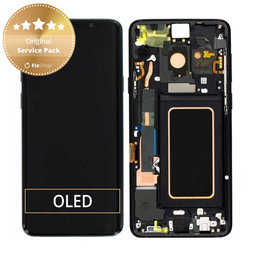 Samsung Galaxy S9 Plus G965F, G965FD - LCD Display + Touch Screen + Frame (Midnight Black) - GH97-21691A, GH97-21722A, GH97-21692A Genuine Service Pack