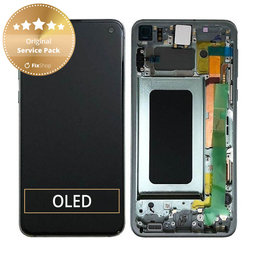 Samsung Galaxy S10e G970F - LCD Display + Touch Screen + Frame (Prism Green) - GH82-18852E, GH82-18836E Genuine Service Pack