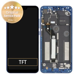 Xiaomi Mi 8 Lite - LCD Display + Touch Screen + Frame (Blue) - 561010010033 Genuine Service Pack