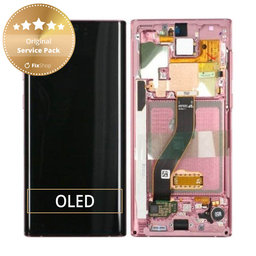 Samsung Galaxy Note 10 - LCD Display + Touch Screen + Frame (Aura Pink) - GH82-20818F, GH82-20817F Genuine Service Pack