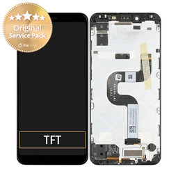 Xiaomi Mi A2 - LCD Display + Touch Screen + Frame (Black) - 5606100530B6 Genuine Service Pack