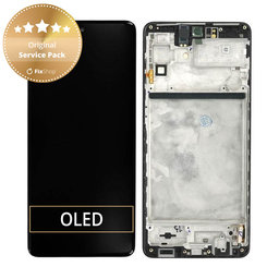 Samsung Galaxy M51 M515F - LCD Display + Touch Screen + Frame (Celestial Black) - GH82-23568A, GH82-24168A, GH82-24166A Genuine Service Pack