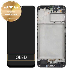 Samsung Galaxy M31 M315F - LCD Display + Touch Screen + Frame (Space Black) - GH82-22405A, GH82-22631A Genuine Service Pack