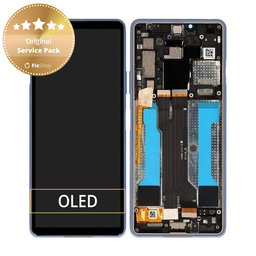 Sony Xperia 10 III - LCD Display + Touch Screen + Frame (Blue) - A5034094A Genuine Service Pack