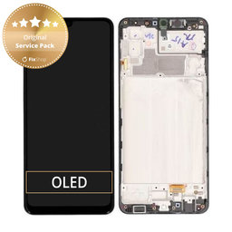 Samsung Galaxy M32 M325F - LCD Display + Touch Screen + Frame (Black) - GH82-25981A, GH82-26193A Genuine Service Pack