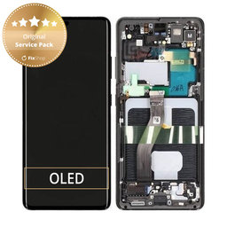 Samsung Galaxy S21 Ultra G998B - LCD Display + Touch Screen + Frame (Phantom Black) - GH82-26035A, GH82-26036A Genuine Service Pack