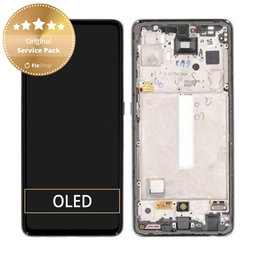 Samsung Galaxy A52s 5G A528B - LCD Display + Touch Screen + Frame (Awesome Black) - GH82-26861A, GH82-26863A, GH82-26910A, GH82-26909A Genuine Service Pack