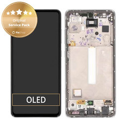 Samsung Galaxy A52s 5G A528B - LCD Display + Touch Screen + Frame (Awesome White) - GH82-26861D, GH82-26863D, GH82-26910D, GH82-26909D Genuine Service Pack