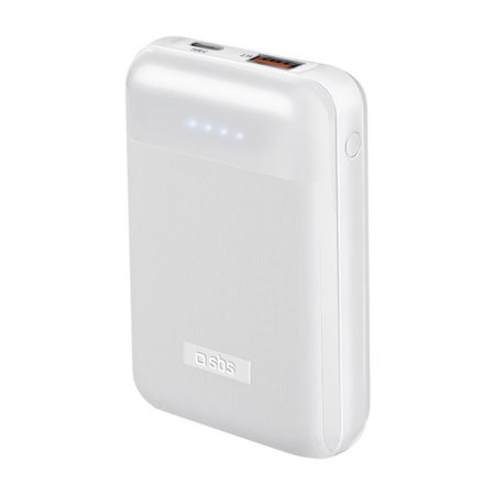 SBS - PowerBank 10 000 mAh, USB, USB-C PowerDelivery 20W, white