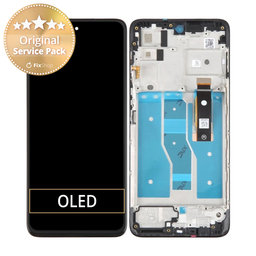 Motorola Moto G82 5G XT2225 - LCD Display + Touch Screen + Frame (Stardust White) - 5D68C20277 Genuine Service Pack