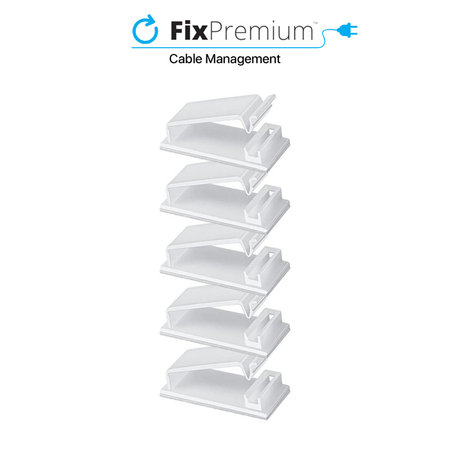 FixPremium - Cable Organizer - Clips - Set of 5, transparent