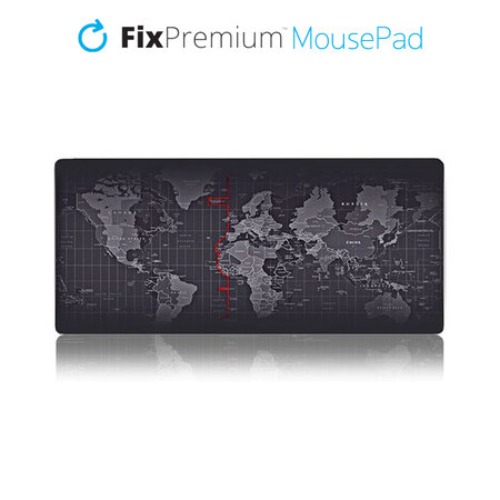 FixPremium - Mouse & KeyBoard Pad with Map Motive, black