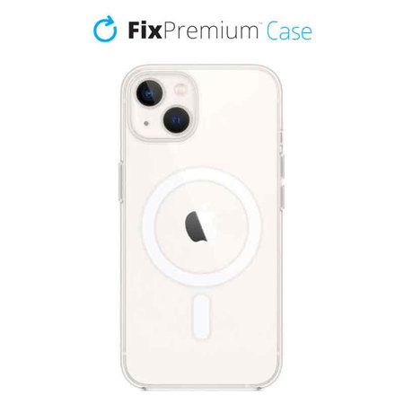 FixPremium - Silicone Case with MagSafe for iPhone 13 & 14, transparent