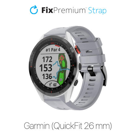 FixPremium - Silicone Strap for Garmin (QuickFit 26mm), grey