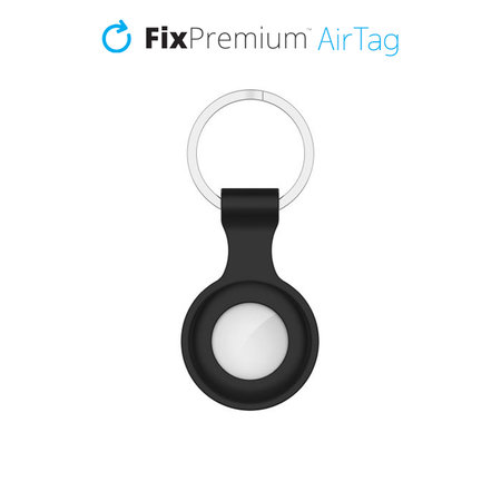 FixPremium - Silicone Keychain for AirTag, black