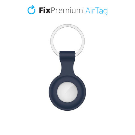 FixPremium - Silicone Keychain for AirTag, blue