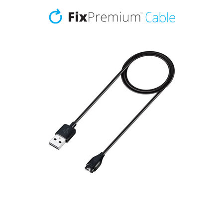 FixPremium - Charging Cable for Garmin Watch, black