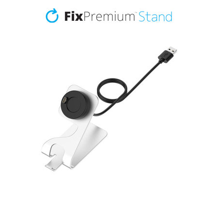 FixPremium - Charging Stand for Garmin Watch, silver