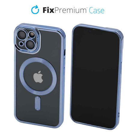 FixPremium - Case Crystal s MagSafe for iPhone 13 & 14, blue