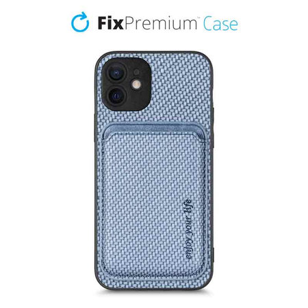 FixPremium - Case Carbon s MagSafe Wallet for iPhone 12 mini, blue