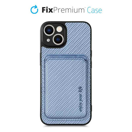 FixPremium - Case Carbon s MagSafe Wallet for iPhone 13 mini, blue