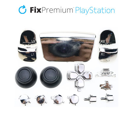 FixPremium - Luxury Decorative elements for PS5 DualSense, silver