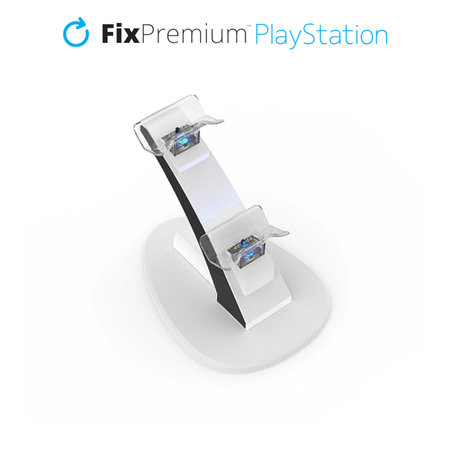 FixPremium - Docking Station USB-C for 2x PS5 DualSense, white