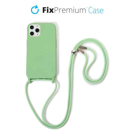 FixPremium - Silicon Case with String for iPhone 11 Pro, green