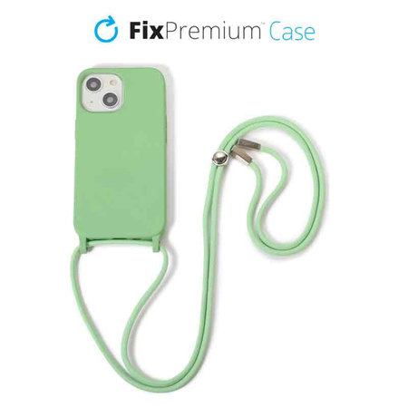 FixPremium - Silicon Case with String for iPhone 14 Plus, green