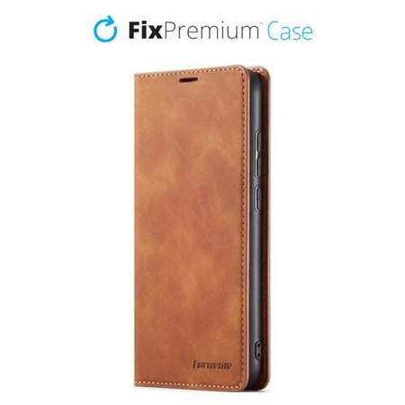 FixPremium - Case Business Wallet for iPhone 12 & 12 Pro, brown