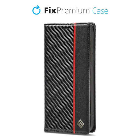 FixPremium - Case Carbon Wallet for iPhone 11 Pro, black