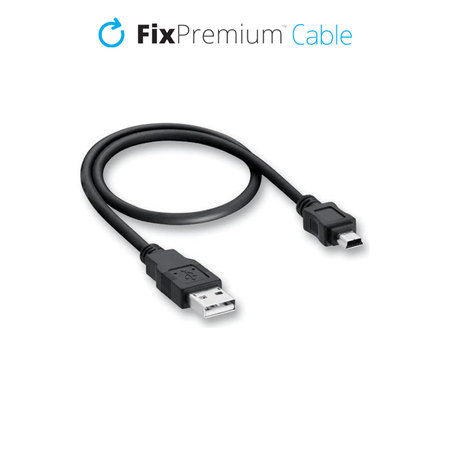 FixPremium - Mini-USB / USB Cable (1m), black