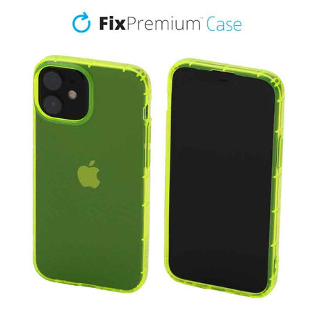 FixPremium - Case Clear for iPhone 13 mini, yellow