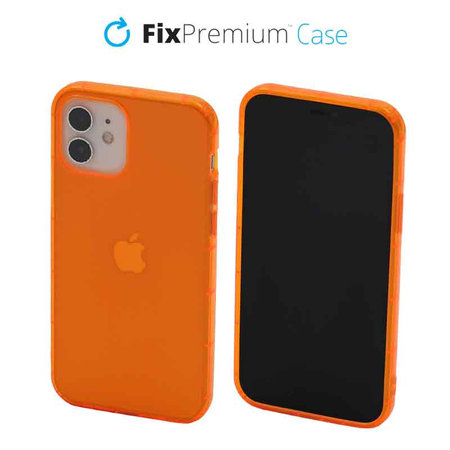 FixPremium - Case Clear for iPhone 12 & 12 Pro, orange