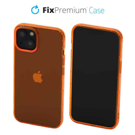 FixPremium - Case Clear for iPhone 13, orange