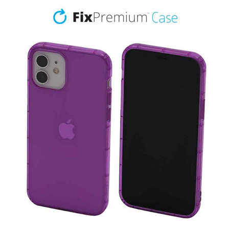 FixPremium - Case Clear for iPhone 12 & 12 Pro, violet