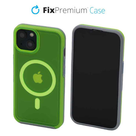 FixPremium - Case Clear withMagSafe for iPhone 13, neon green