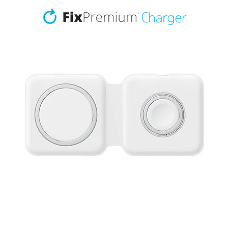 FixPremium - MagSafe Duo for iPhone & Apple Watch, white