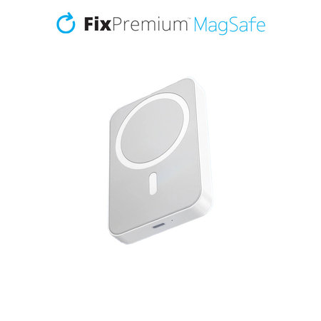 FixPremium - MagSafe PowerBank with Stand 5000mAh, white