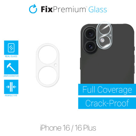 FixPremium Glass - Rear Camera Lens Protector for iPhone 16 & 16 Plus