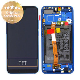 Huawei Honor 10 - LCD Display + Touch Screen + Frame + Battery (Phantom Blue) - 02351XBP Genuine Service Pack