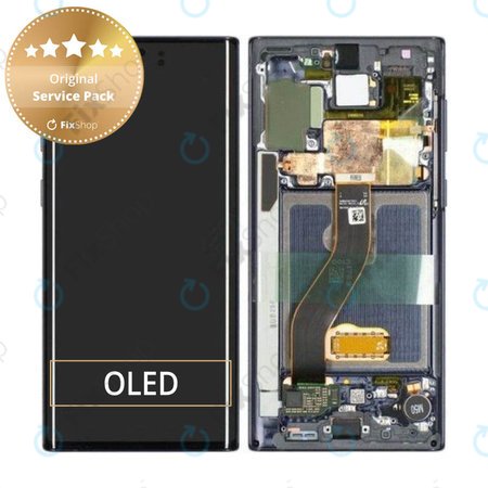 Samsung Galaxy Note 10 - LCD Display + Touch Screen + Frame (Aura Black) - GH82-20818A, GH82-20817A Genuine Service Pack