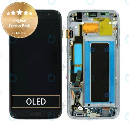 Samsung Galaxy S7 Edge G935F - LCD Display + Touch Screen + Frame (Black) - GH97-18533A, GH97-18594A, GH97-18767A Genuine Service Pack